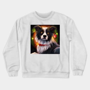 Cute Border Collie Drawing Crewneck Sweatshirt